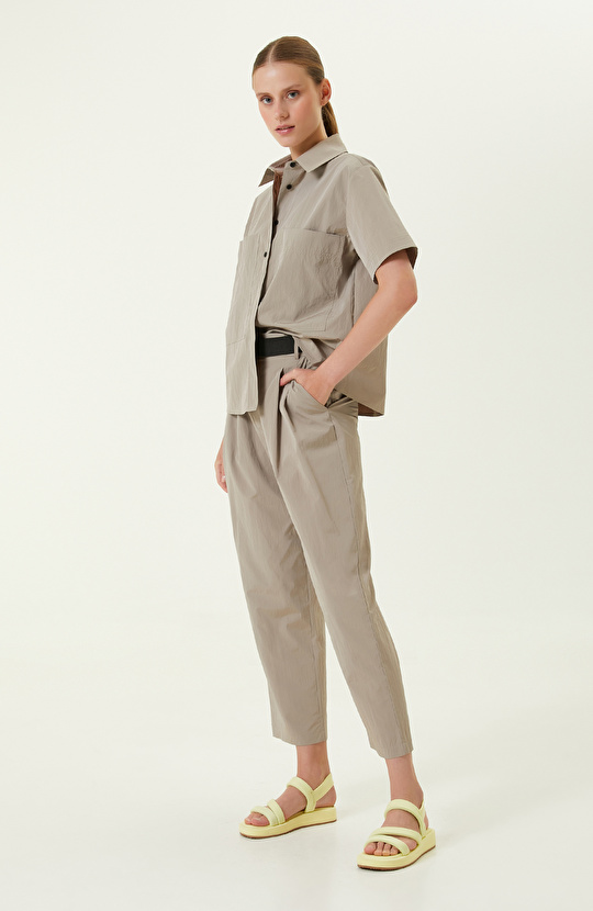 N-Tech Taş Rengi Kemerli Pantolon