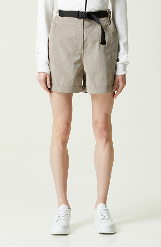 N-Tech Taş Rengi Beli Kemerli Şort