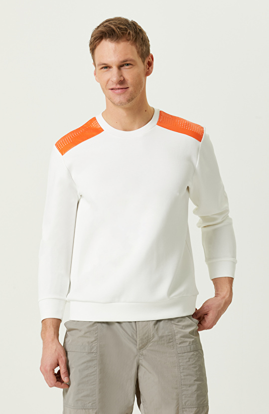 N-Tech Ekru Bisiklet Yaka  Sweatshirt N-Tech Ekru Bisiklet Yaka  Sweatshirt