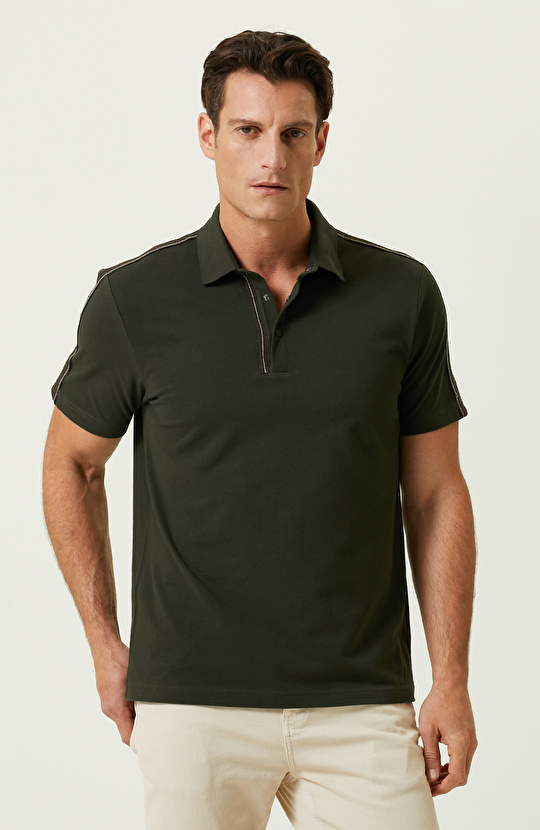 Haki Polo Yaka T-Shirt