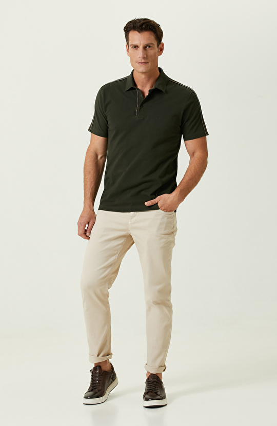 Haki Polo Yaka T-Shirt