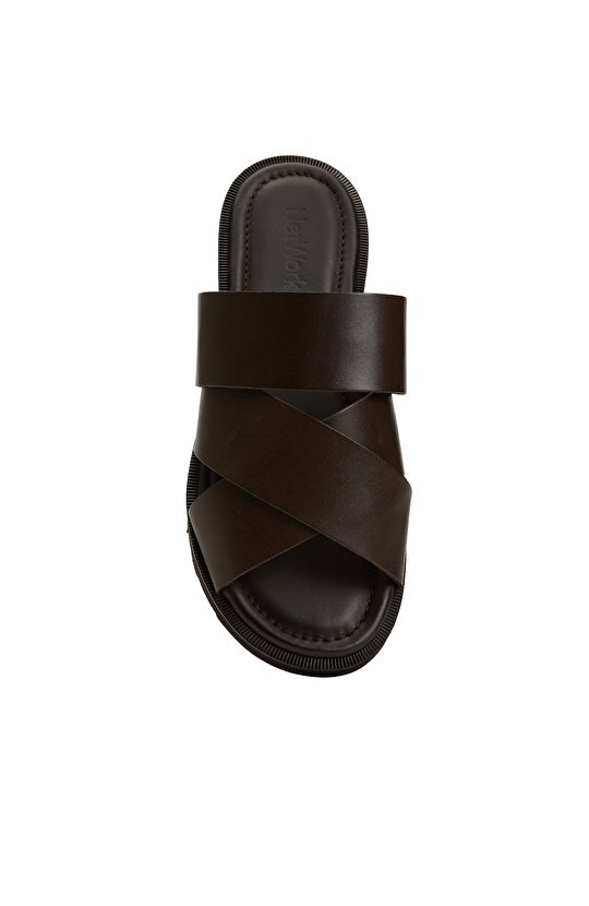 Kahverengi Erkek Deri Terlik