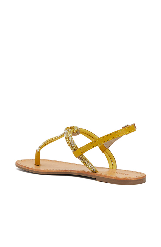 Sarı Kadın Sandalet 