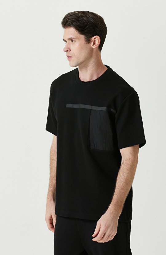 Kısa Kollu Düz Siyah T-Shirt