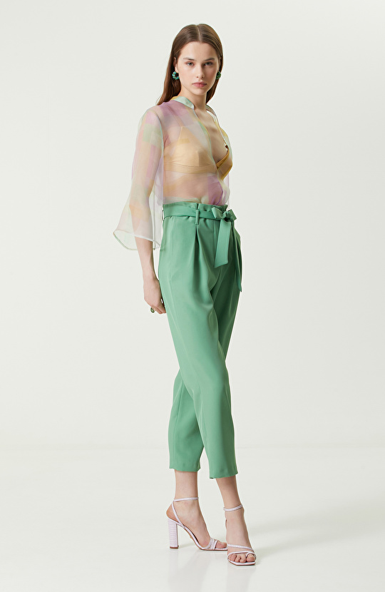 Mint Truvakar Kol Dik Yaka Bluz