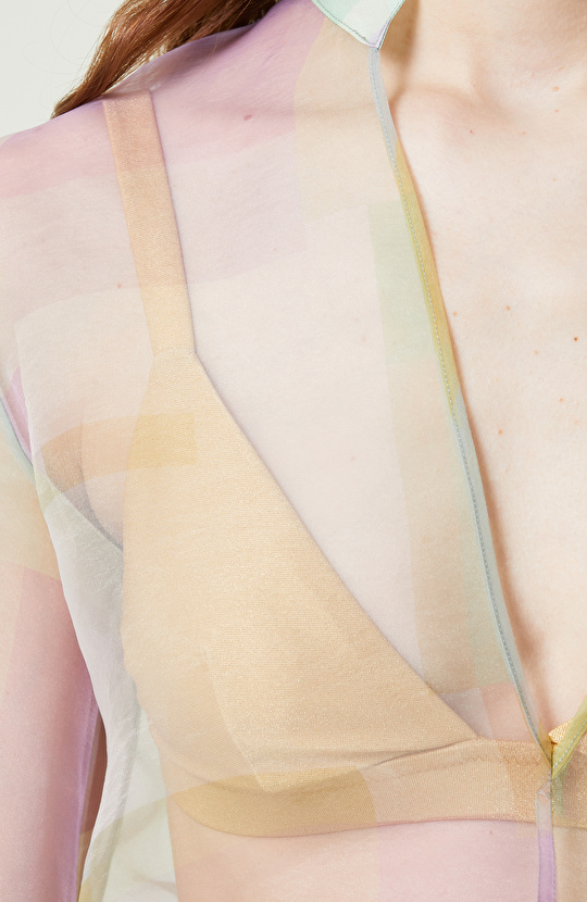 Mint Truvakar Kol Dik Yaka Bluz