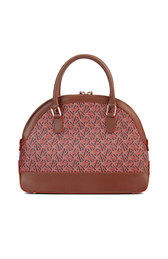 Monogram Kiremit Kahverengi Kadın Omuz Çantası