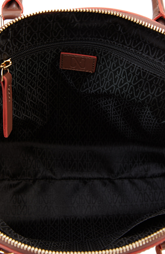 Monogram Kiremit Kahverengi Kadın Omuz Çantası