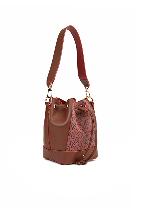 Monogram Kiremit Kahverengi Kadın Postacı Çantası