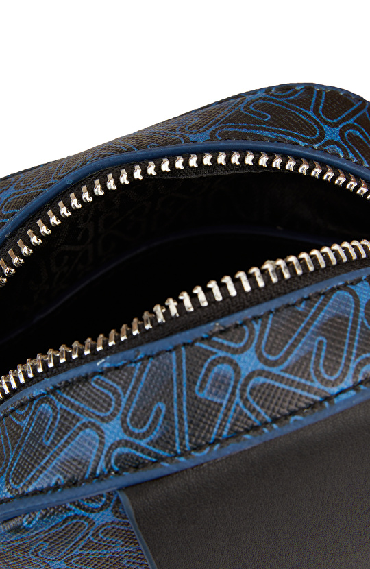 Monogram Siyah Lacivert Erkek Postacı Çantası