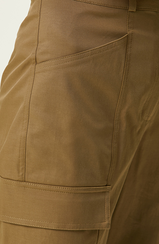 Haki Bol Paça Kargo Pantolon