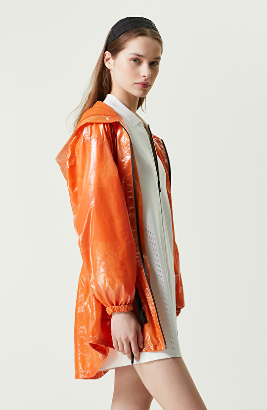 N-Tech Turuncu Kapüşonlu Pardesü