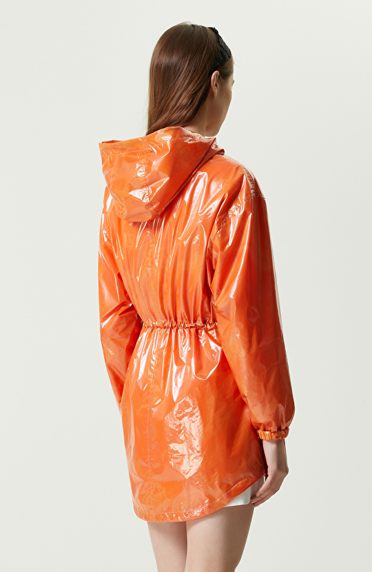 N-Tech Turuncu Kapüşonlu Pardesü