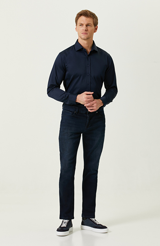 Lacivert Denim Pantolon