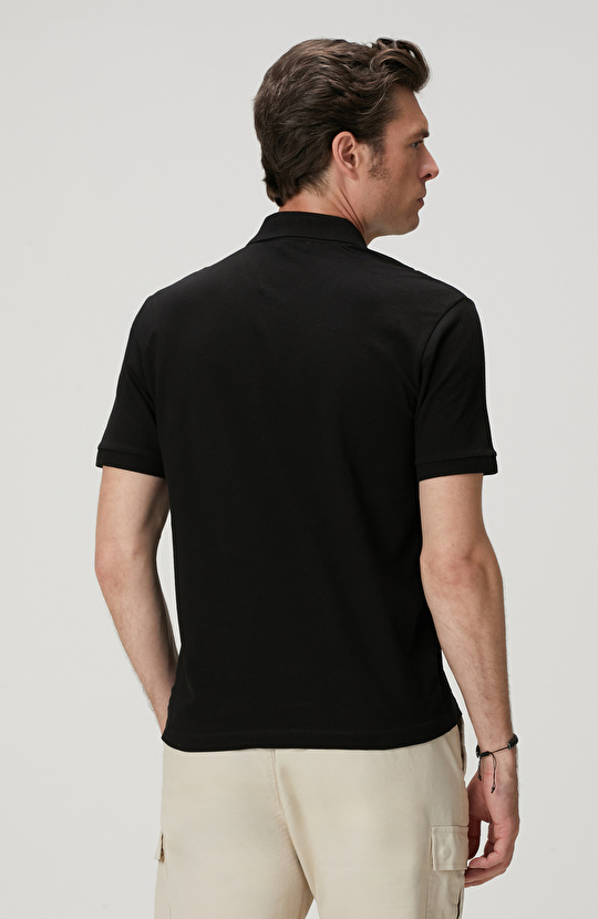Siyah Polo Yaka T-shirt