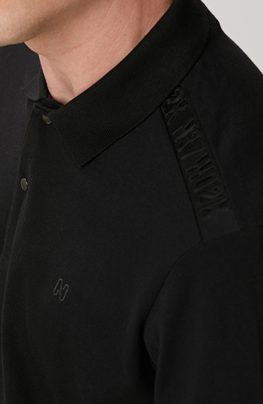 Siyah Polo Yaka T-shirt