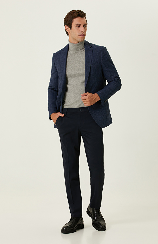 Saks Mavisi Armürlü Ceket