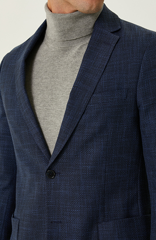 Saks Mavisi Armürlü Ceket