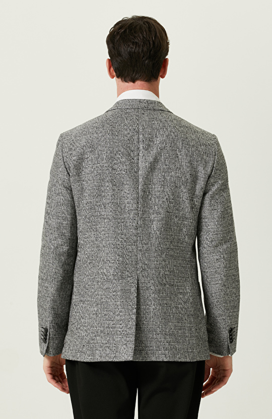 Mono Yaka Siyah Beyaz Ceket