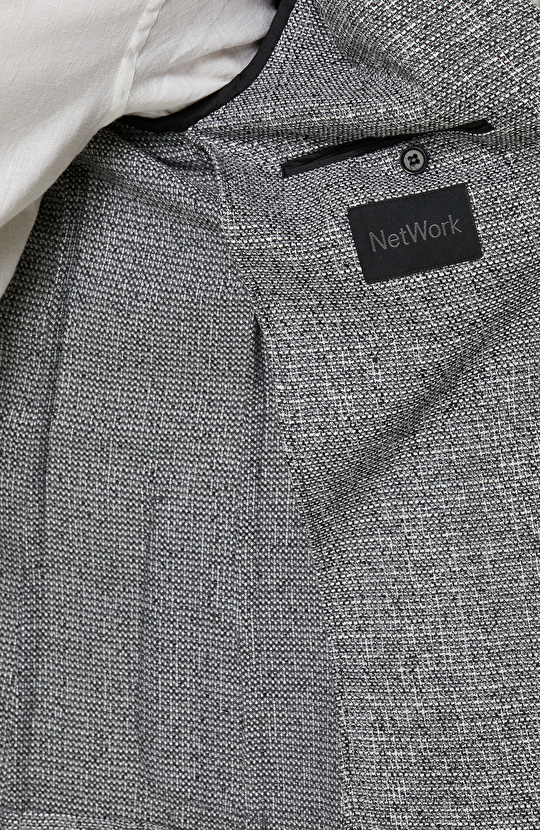 Mono Yaka Siyah Beyaz Ceket