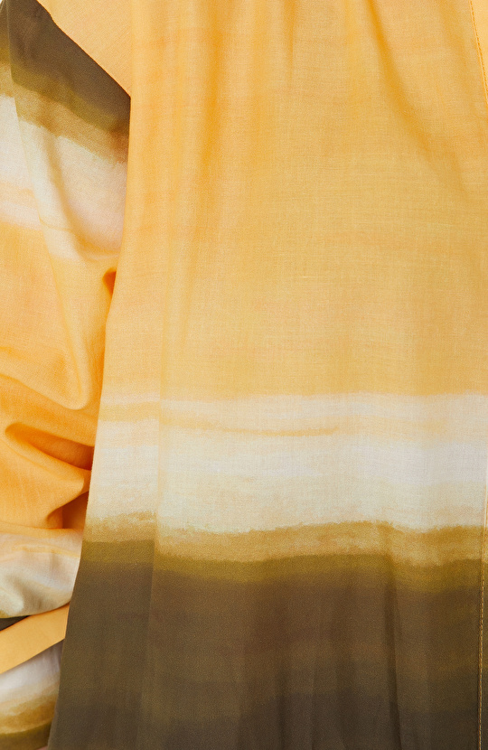 Haki Uzun Kollu Gömlek Yaka Elbise