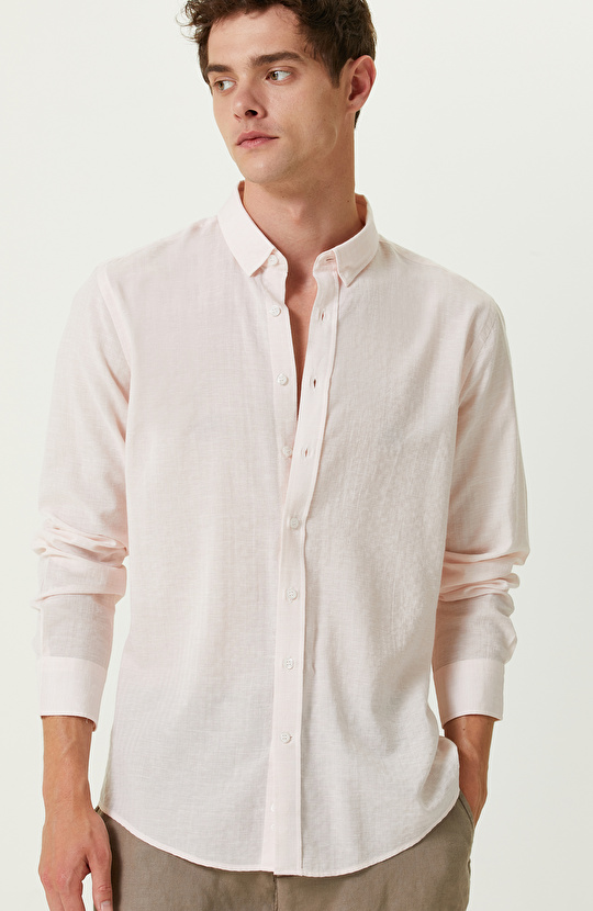 Somon Klasik Yaka Pamuklu Gömlek