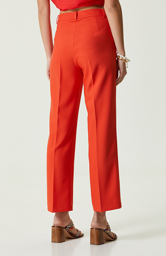 Nar Çiçeği Yüksek Bel Pantolon