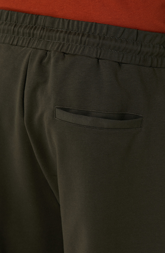 Haki Düz Paça Şort