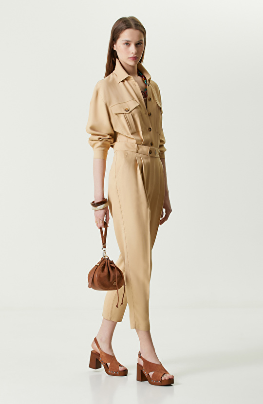 Bej Uzun Kollu Tulum