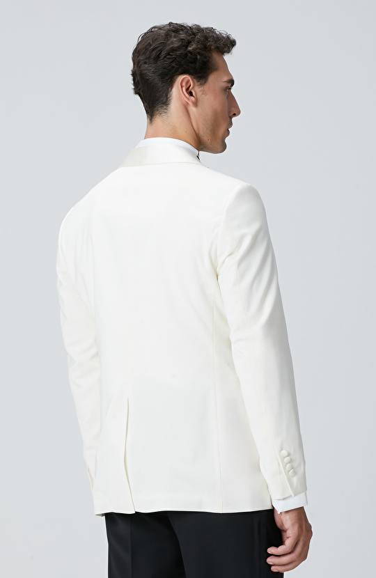 Ekru Şal Yaka Smokin Ceket