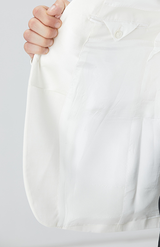 Ekru Şal Yaka Smokin Ceket