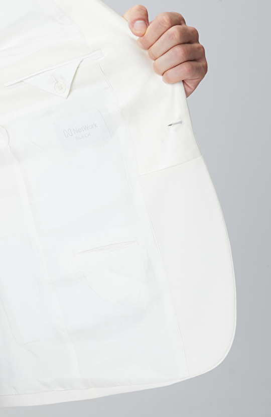 Ekru Şal Yaka Smokin Ceket