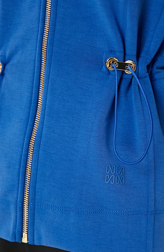 Saks Kapüşonlu Ceket