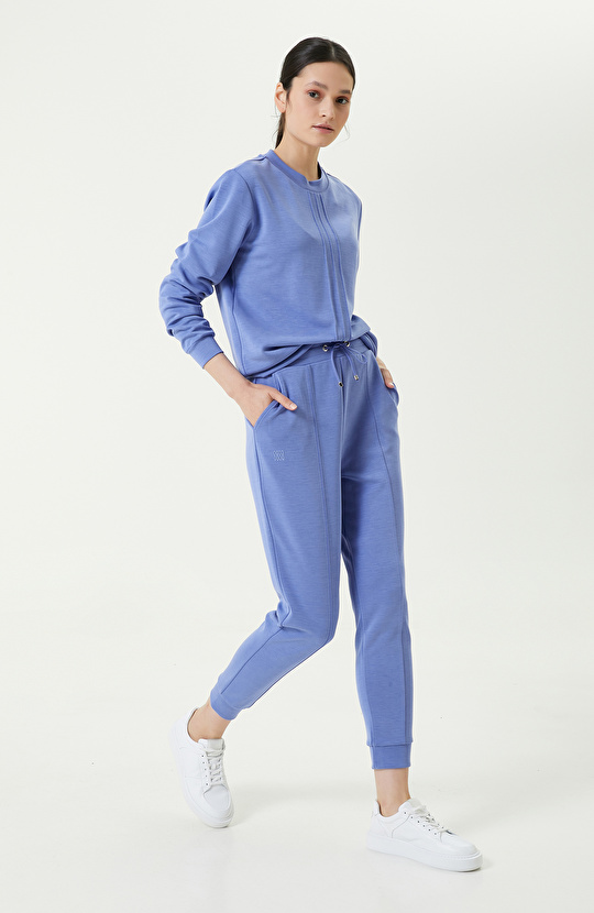 Mavi Bisiklet Yaka Sweatshirt