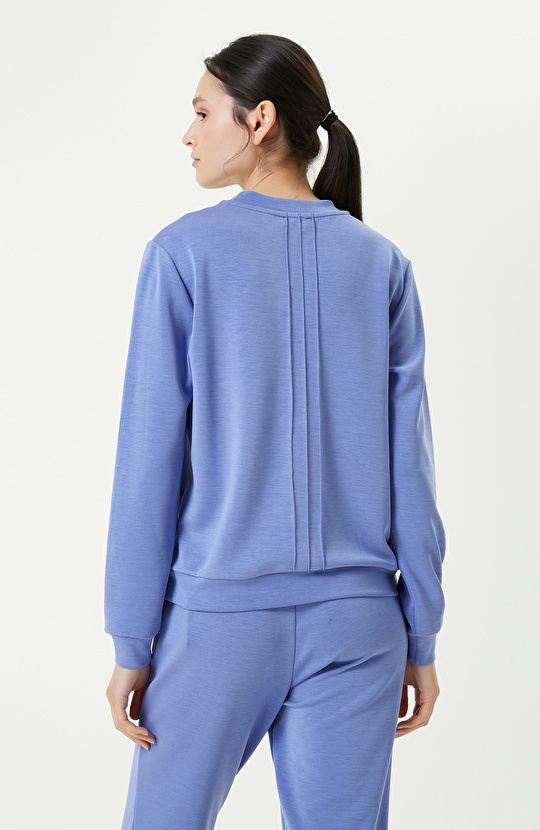 Mavi Bisiklet Yaka Sweatshirt