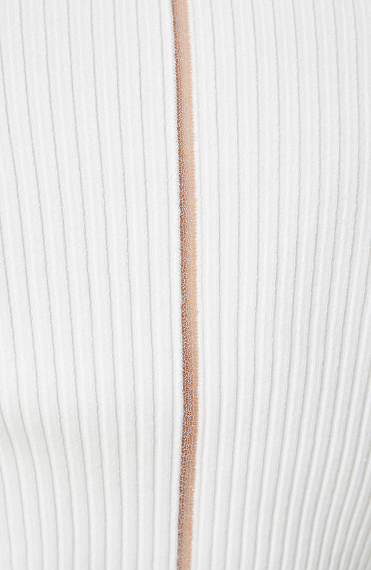 Ekru V Yaka Triko Kazak