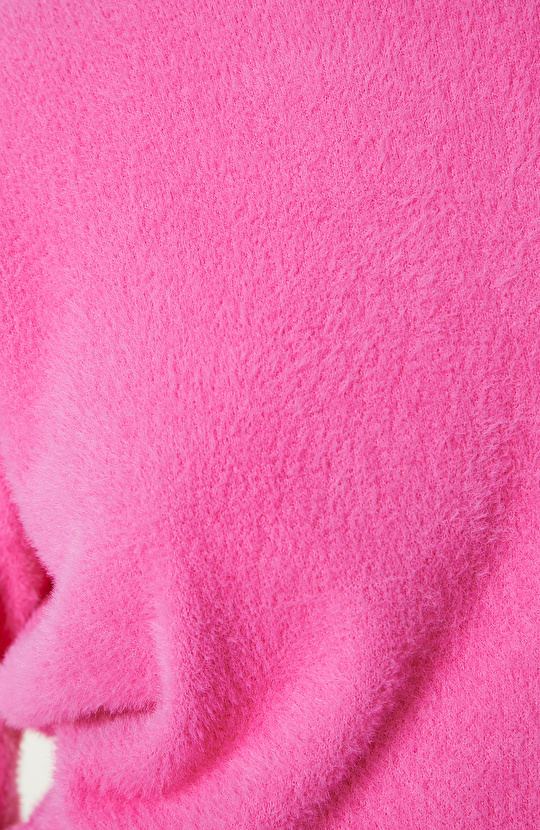 Pembe Dik Yaka Triko Kazak