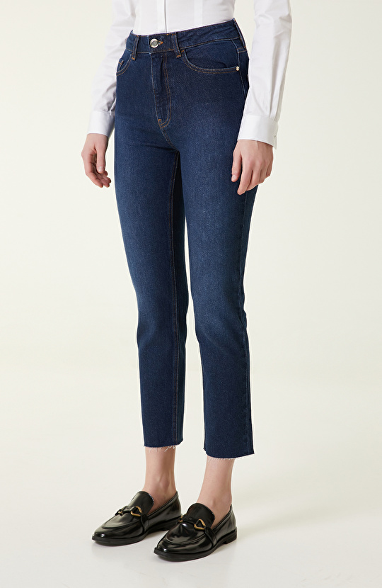 Lacivert Denim Pantolon