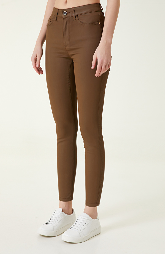 Açık Kahverengi Denim Pantolon