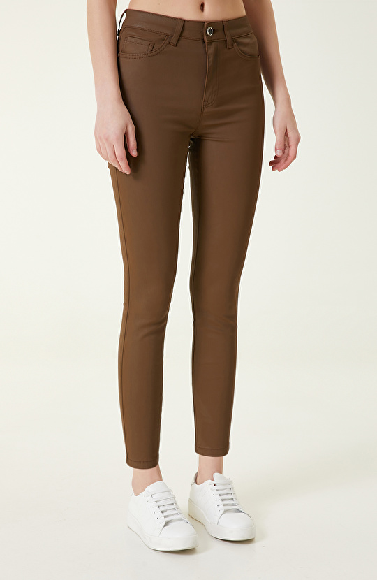 Açık Kahverengi Denim Pantolon