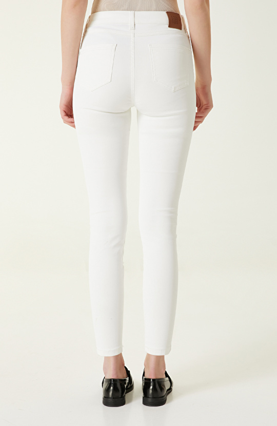 Ekru Denim Pantolon