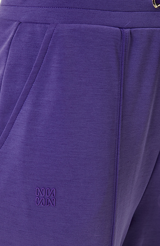 Neon Mor Lastik Paça Eşofman Altı