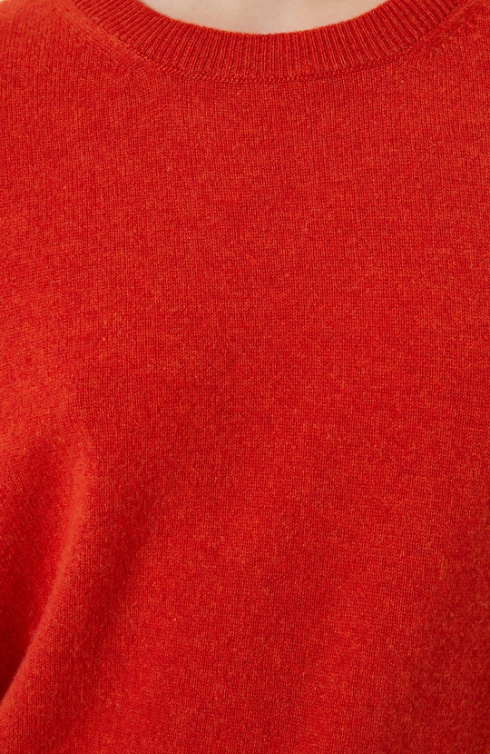 Limited Yanık Turuncu Kaşmir Triko Kazak