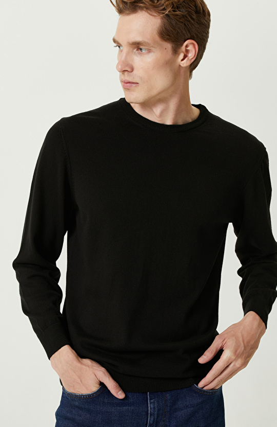 Siyah Basic Triko Kazak