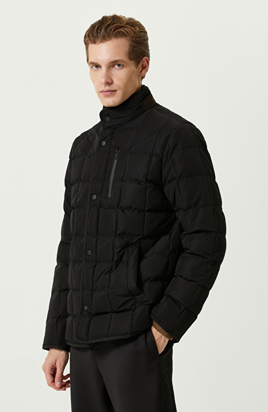 Siyah Kapitoneli  Ceket