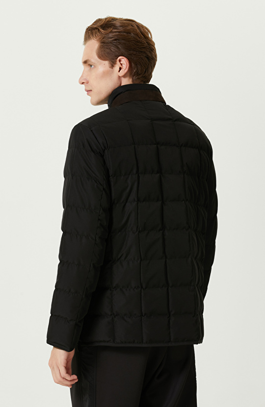 Siyah Kapitoneli  Ceket