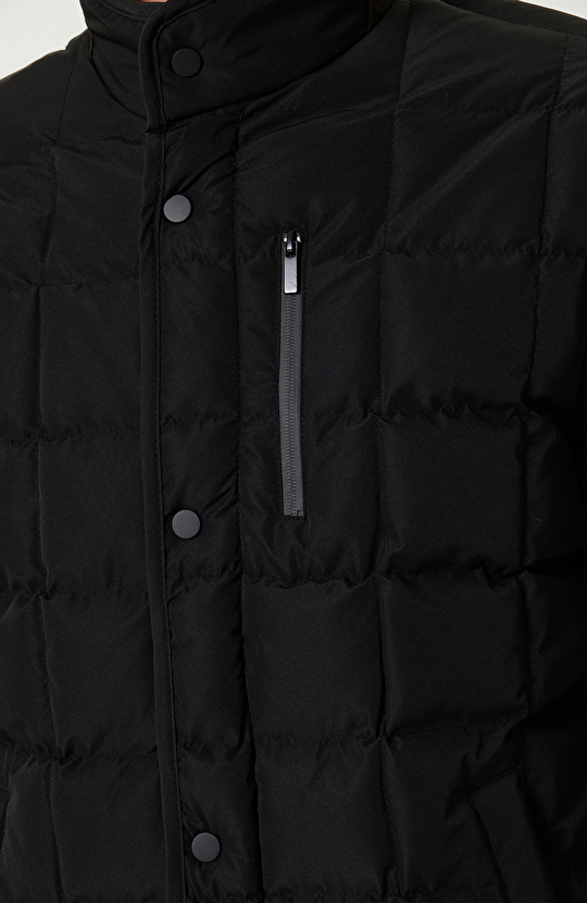 Siyah Kapitoneli  Ceket