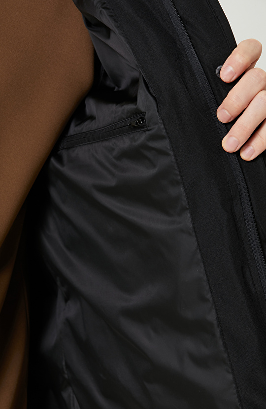 Siyah Kapitoneli  Ceket