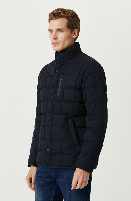 Lacivert Kapitoneli  Ceket