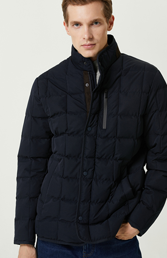 Lacivert Kapitoneli  Ceket